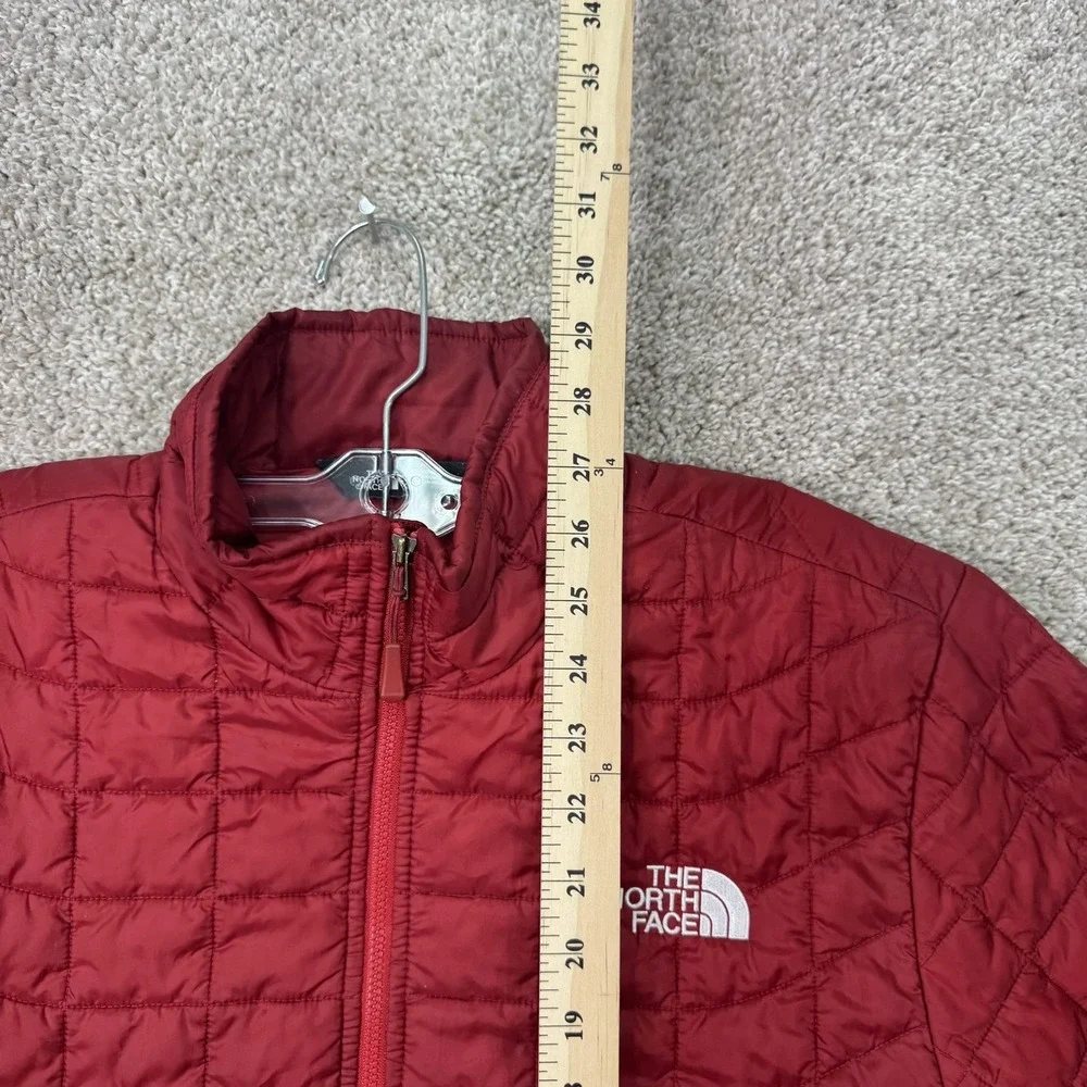 The North‎ Face ThermoBall Eco Jacket Mens Small Red Quilted Puffer Full Zip